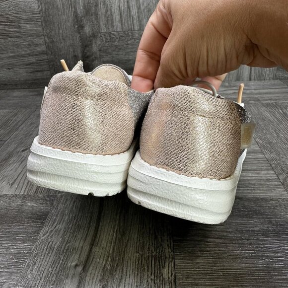 Hey Dude Wendy Glitter Girls size 13 Slip On Lightweight Shoes - Picture 6 of 8